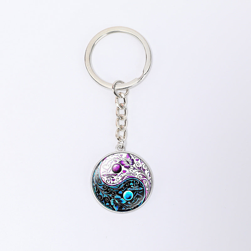 Wholesale Zinc Alloy Tai Chi Key Ring